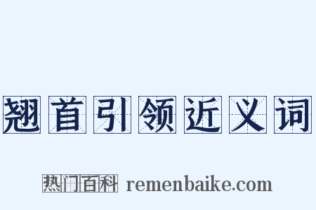 翘首引领近义词是什么意思的图片